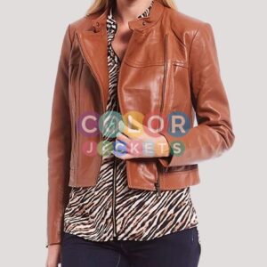 Women's Leather Moto Jacket