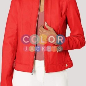 Cole Haan Leather Jacket Womens