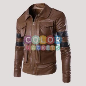 Mens Faux Leather Jacket