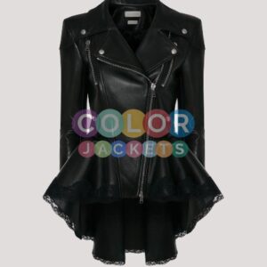 Peplum Leather Jacket