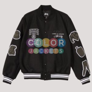 Rocky Stussy CDG Black Wool Jacket