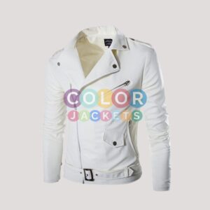 White Faux Leather Jacket