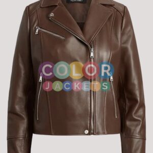 Women Brown Leather Jacket