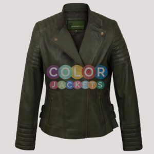 Womens Leather Biker Jacket