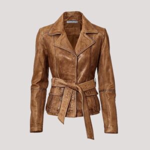 Camel Leather Jacket Womens