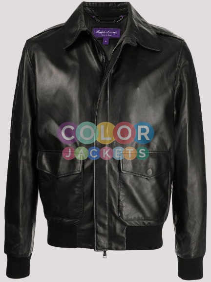 Mens Ralph Lauren Leather Jacket - Color Jackets