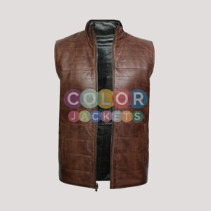 Sleeveless Leather Jacket