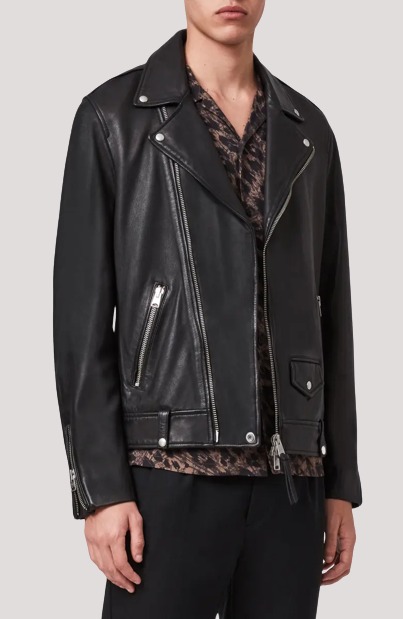 All Saints Mens Leather Jacket - Color Jackets