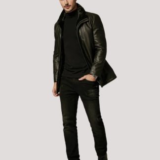 Leather Jacket With Fur Mens