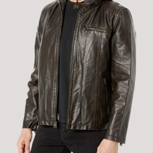 Levis Leather Jacket With Hood