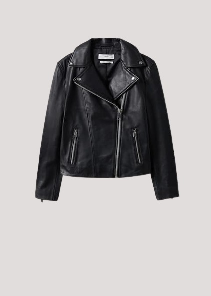 Mango Leather Jacket - Color Jackets