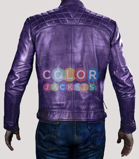 Purple Mens Leather Jacket - Color Jackets