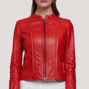 Red Women's Leather Jacket