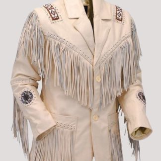 Whites Leather Fringe Jacket