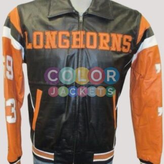 Ncca Texas Longhorns Leather Jacket