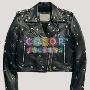 Studded Leather Jacket Womens