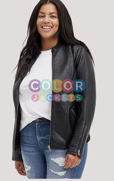 Torrid Black Moto Leather Jacket - Image 2