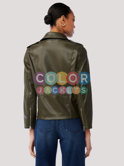 Vegan Scoop Moto Leather Jacket - Image 3