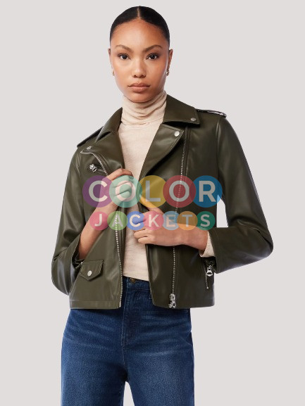 Vegan Scoop Moto Leather Jacket - Image 2