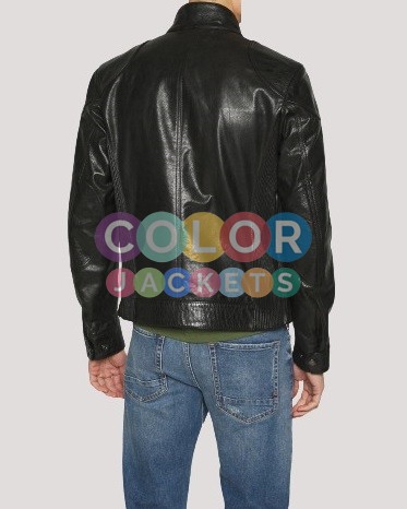 Mens Gangster Big & Tall Leather Jacket - Image 2