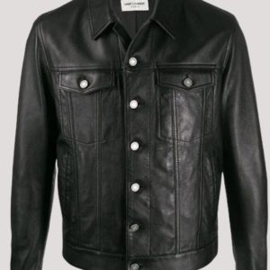 Button Up Leather Jacket