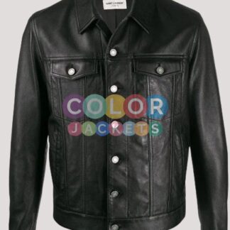 Button Up Leather Jacket