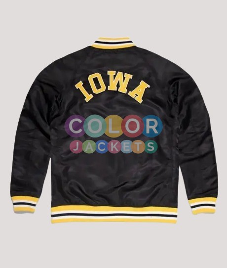 University Of Lowa Hawkeyes Starter O-Line Varsity Jacket - Image 3