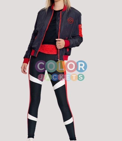 Womens Team Rocket Bomber Polyester Jacket - Image 2