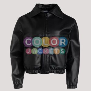 Tierra Vegan Leather Bomber Jacket