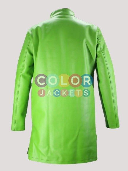 Vegeta Dragon Ball Super Broly SAB Green Leather Coat - Image 3