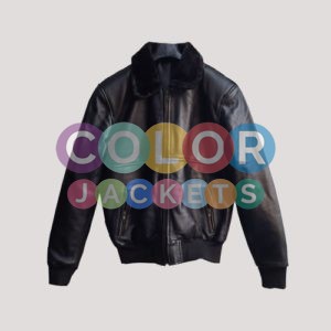 Black Leather Jacket Fur Collar