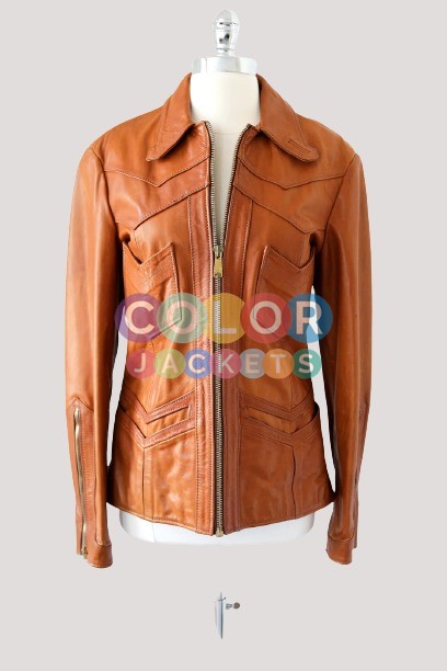 70s East West Musical Instruments Leather Jacket