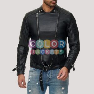 Faux Motorcycle Leather Jacket