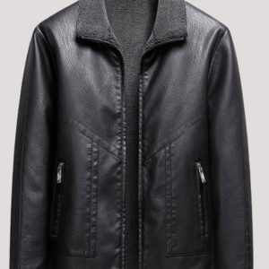 Fleece Lined Leather Jacket