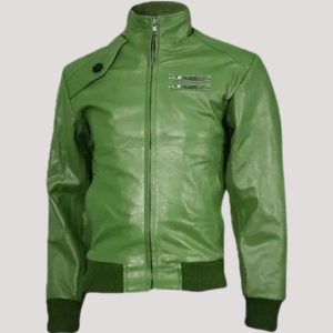 Green Faux Leather Jacket