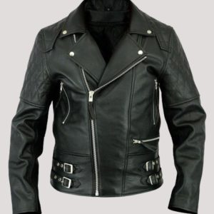 Mens Faux Leather Biker Jacket