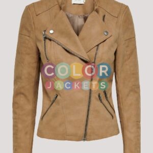 Petite Brown Leather Jacket