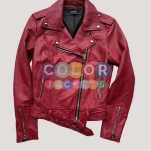 Red Leather Jacket Zara