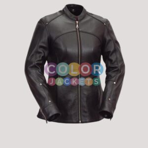 Womens Leather Riding Jacket