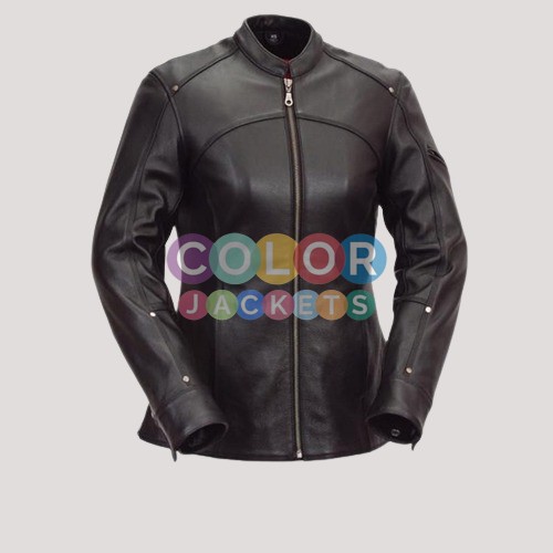 Womens Leather Riding Jacket