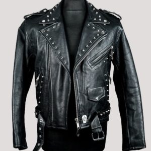 Black Studded Leather Jacket