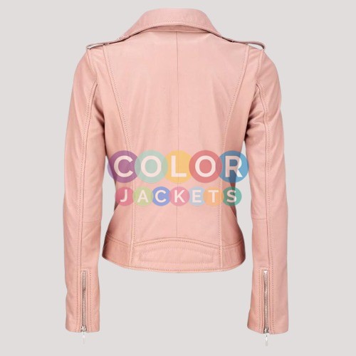 Blush Leather Jacket Color Jackets
