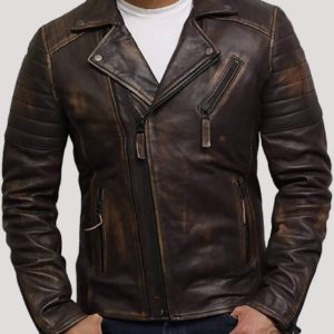 Dark Brown Leather Mens Jacket