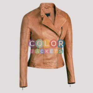 Genuine Brown Leather Jacket Women's