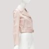 Moschino Boutique Light Pink Biker Leather Jacket - Image 3