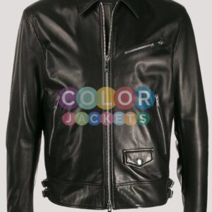 Mens Cropped Leather Jacket