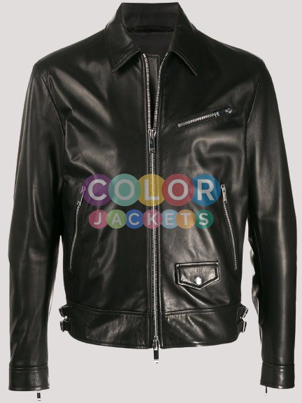 Mens Cropped Leather Jacket