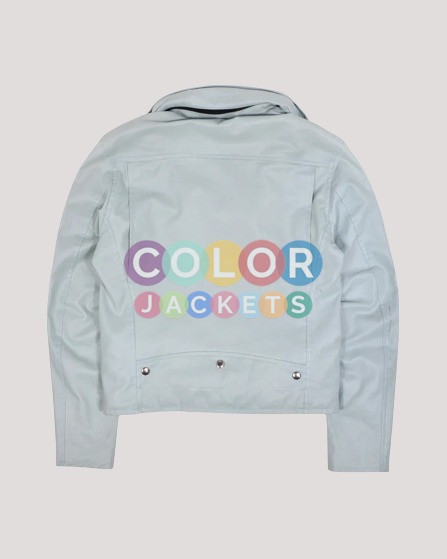 Mens Blackmeans Ss18 Teal Rider Leather Jacket - Image 2