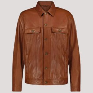 Boy Brown Leather Jacket