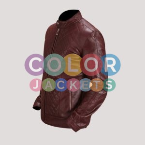 Burgundy Mens Leather Jacket